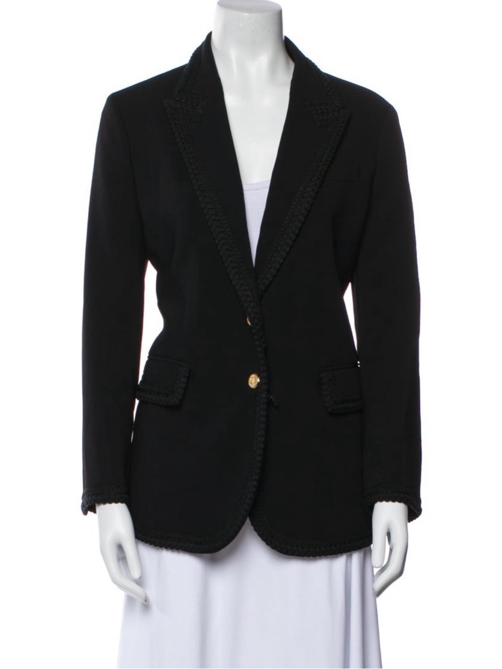 Gucci Single Breasted Blazer with Braided Detail Size IT 46/US 10